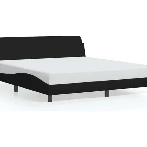 Bedframe zonder matras stof zwart 160×200 cm Bedframe zonder matras stof zwart 160×200 cm