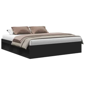 Bedframe zwart 200×200 cm Bedframe zwart 200×200 cm