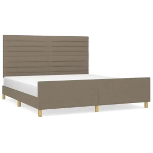Bedframe zonder matras stof taupe 180×200 cm Bedframe zonder matras stof taupe 180×200 cm
