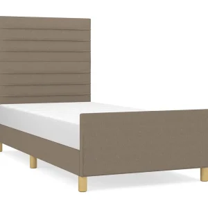 Bedframe zonder matras 80×200 cm stof taupe