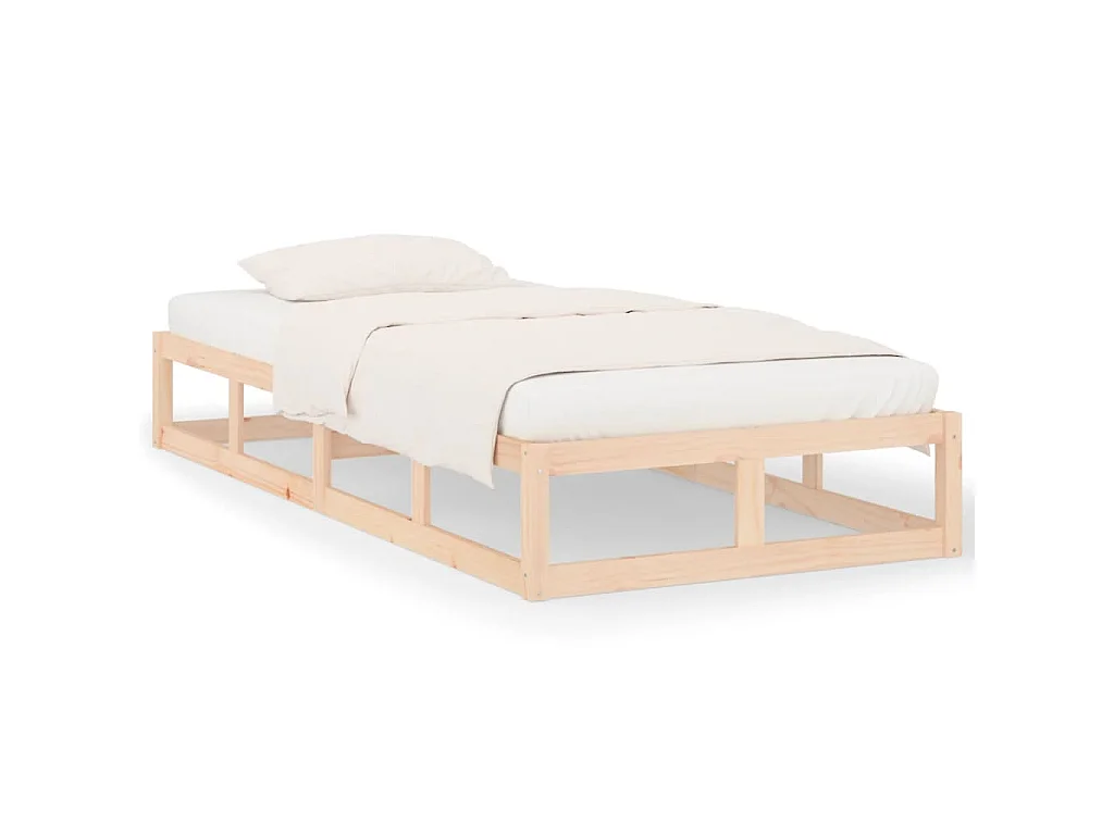 Bedframe massief hout 75x190 cm