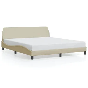 Bedframe "Dover" stof crèmekleurig 180×200 cm Bedframe "Dover" stof crèmekleurig 180×200 cm