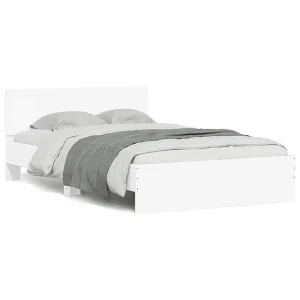Bedframe met hoofdeinde wit 120×200 cm Bedframe met hoofdeinde wit 120×200 cm