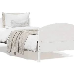 Bedframe zonder matras massief grenenhout wit 140×200 cm Bedframe zonder matras massief grenenhout wit 140×200 cm