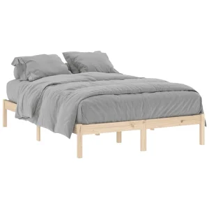 Bedframe zonder matras massief grenenhout 137×190 cm vol Bedframe zonder matras massief grenenhout 137×190 cm vol