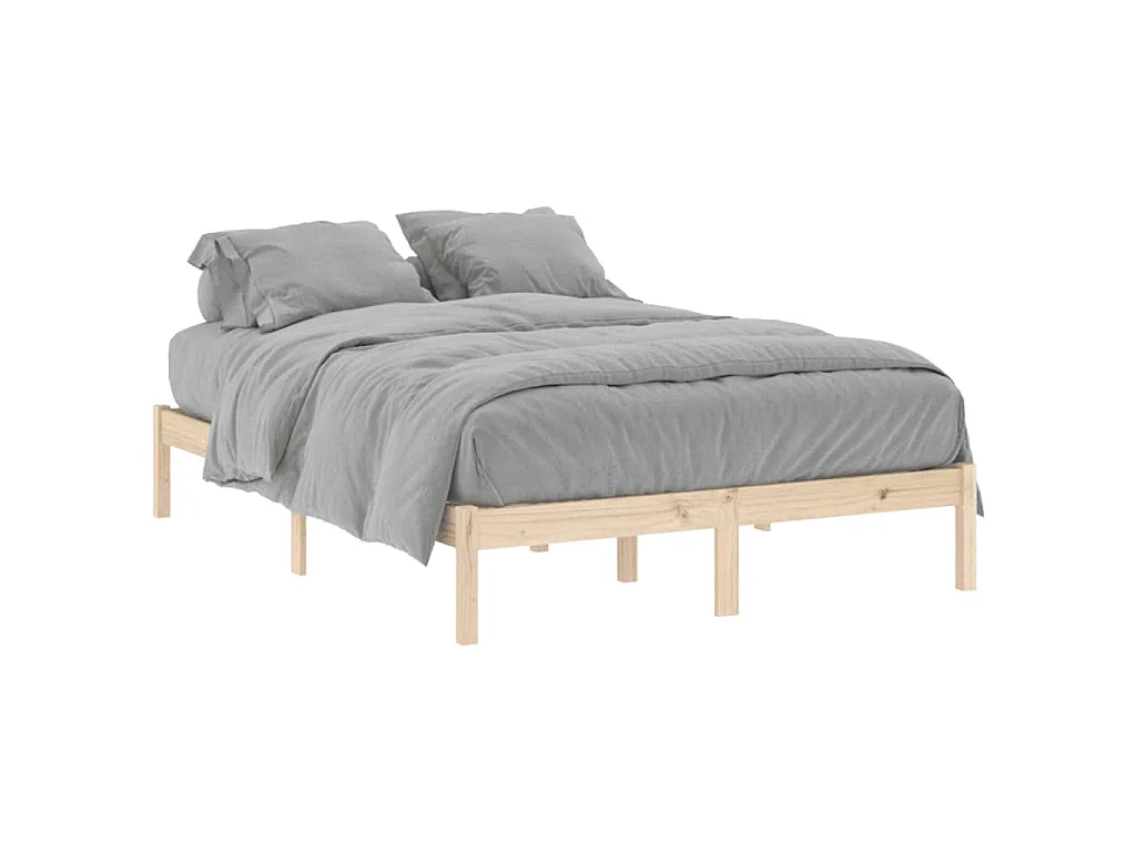 Bedframe zonder matras massief grenenhout 137x190 cm vol