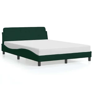 Bedframe "Dover" 140×200 cm fluweel donkergroen