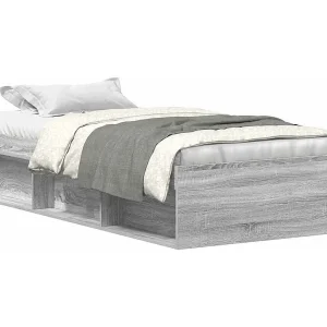 Bedframe grijs sonoma eikenkleurig 90×190 cm Bedframe grijs sonoma eikenkleurig 90×190 cm