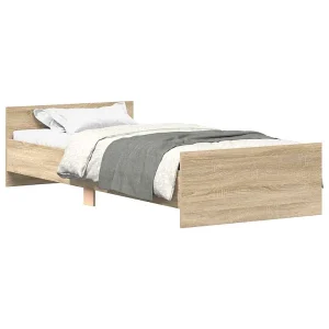 Bedframe zonder matras hout sonoma eikenkleurig 90×200 cm Bedframe zonder matras hout sonoma eikenkleurig 90×200 cm