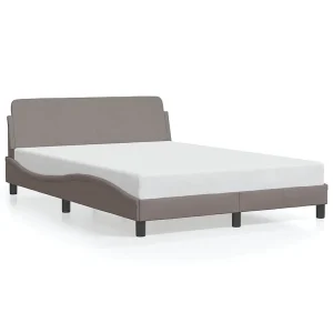 Bedframe zonder matras stof taupe 140×190 cm Bedframe zonder matras stof taupe 140×190 cm