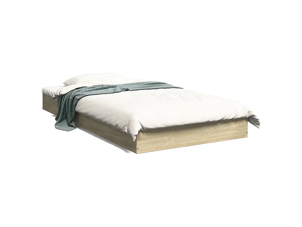 Bedframe zonder matras hout sonoma eikenkleurig 100x200 cm