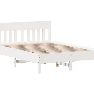 Bedframe zonder matras massief grenenhout wit 120×190 cm Bedframe zonder matras massief grenenhout wit 120×190 cm