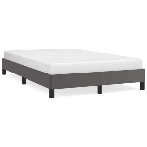 Bedframe kunstleer grijs 120×190 cm