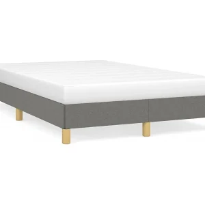 Bedframe stof donkergrijs 120×190 cm