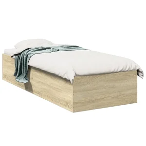 Bedframe zonder matras hout sonoma eikenkleurig 75×190 cm Bedframe zonder matras hout sonoma eikenkleurig 75×190 cm