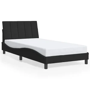 Bedframe zonder matras 100×200 cm fluweel zwart Bedframe zonder matras 100×200 cm fluweel zwart