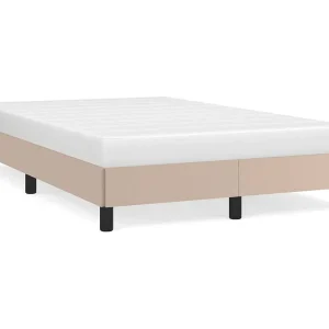 Bedframe zonder matras 120×190 cm kunstleer cappuccinokleurig