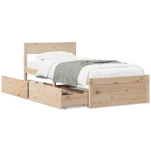 Bedframe zonder matras massief grenenhout 90×200 cm Bedframe zonder matras massief grenenhout 90×200 cm