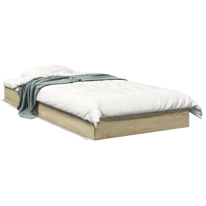 Bedframe zonder matras hout sonoma eikenkleurig 75×190 cm Bedframe zonder matras hout sonoma eikenkleurig 75×190 cm