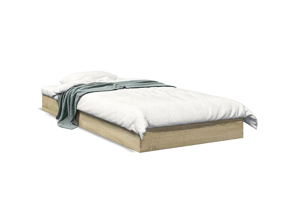 Bedframe zonder matras hout sonoma eikenkleurig 75x190 cm