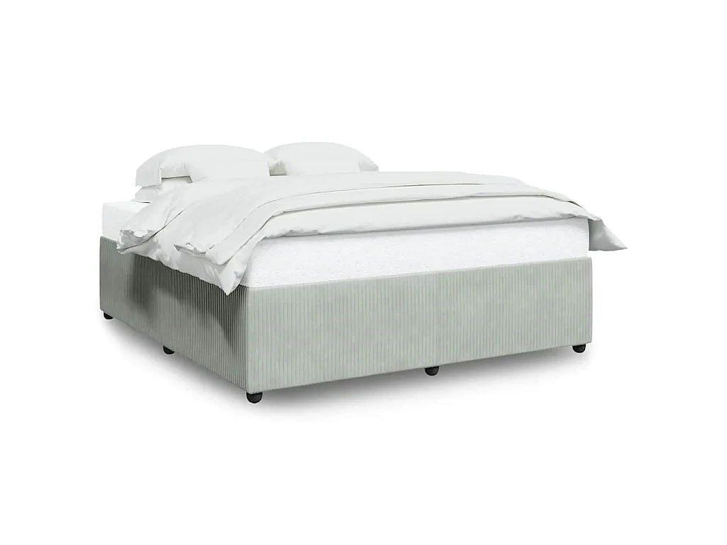 Bedframe zonder matras 200x200 cm fluweel lichtgrijs