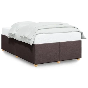 Bedframe zonder matras 120×190 cm stof donkerbruin