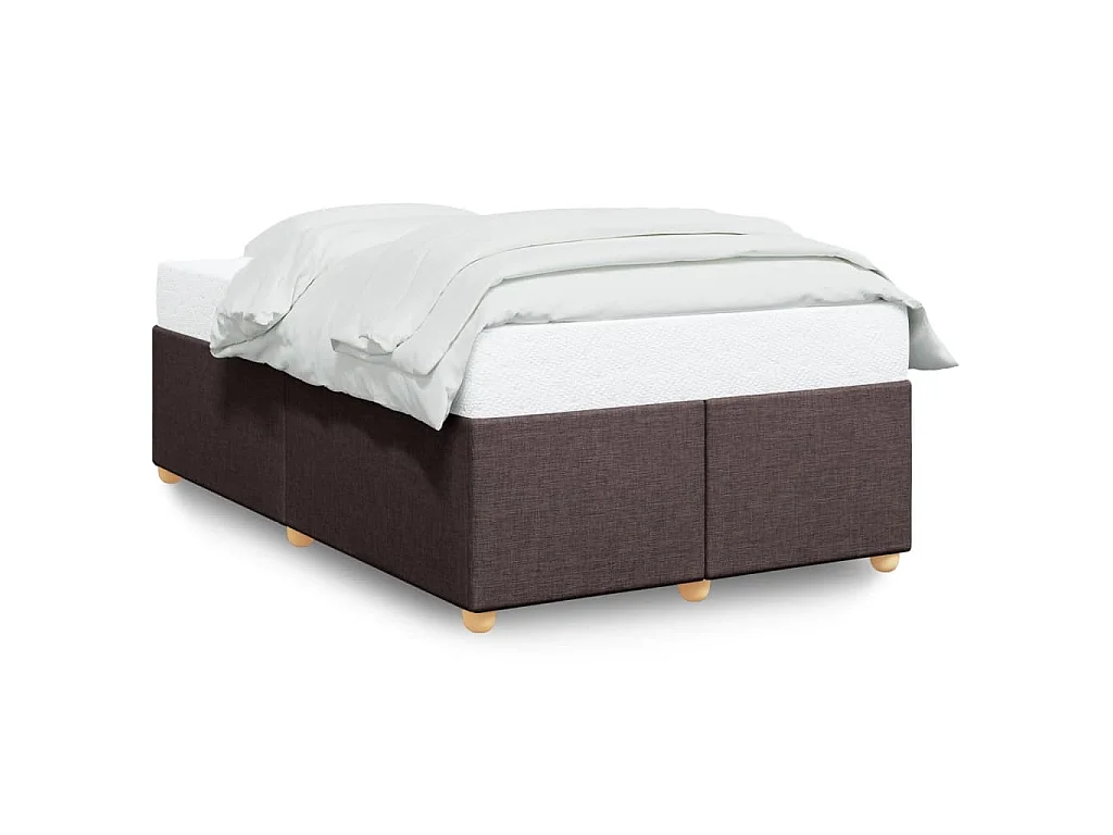 Bedframe zonder matras 120x190 cm stof donkerbruin