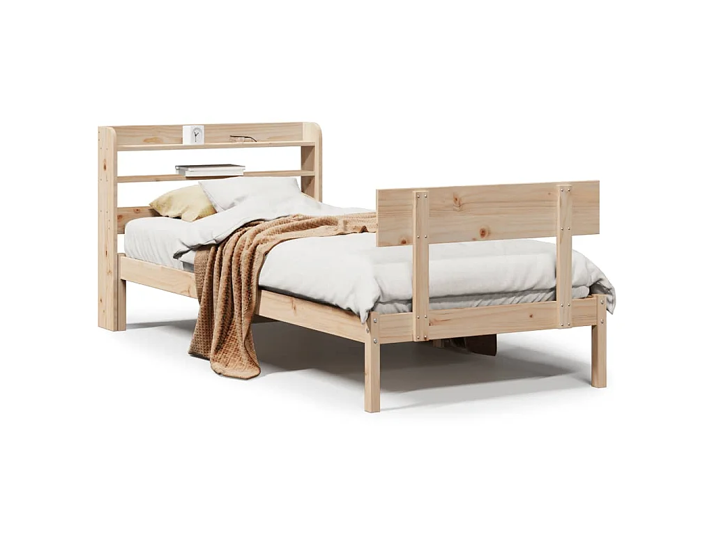 Bedframe zonder matras massief grenenhout 90x200 cm