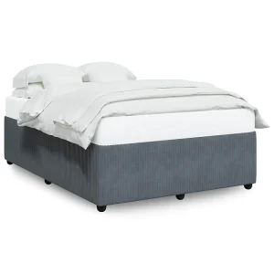 Bedframe zonder matras 140×200 cm fluweel donkergrijs Bedframe zonder matras 140×200 cm fluweel donkergrijs
