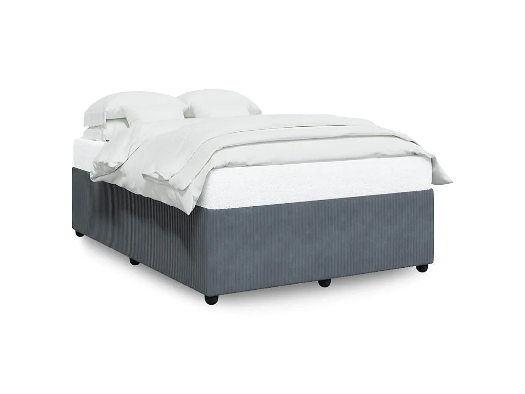 Bedframe zonder matras 140x200 cm fluweel donkergrijs