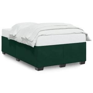 Bedframe zonder matras 120×200 cm fluweel donkergroen