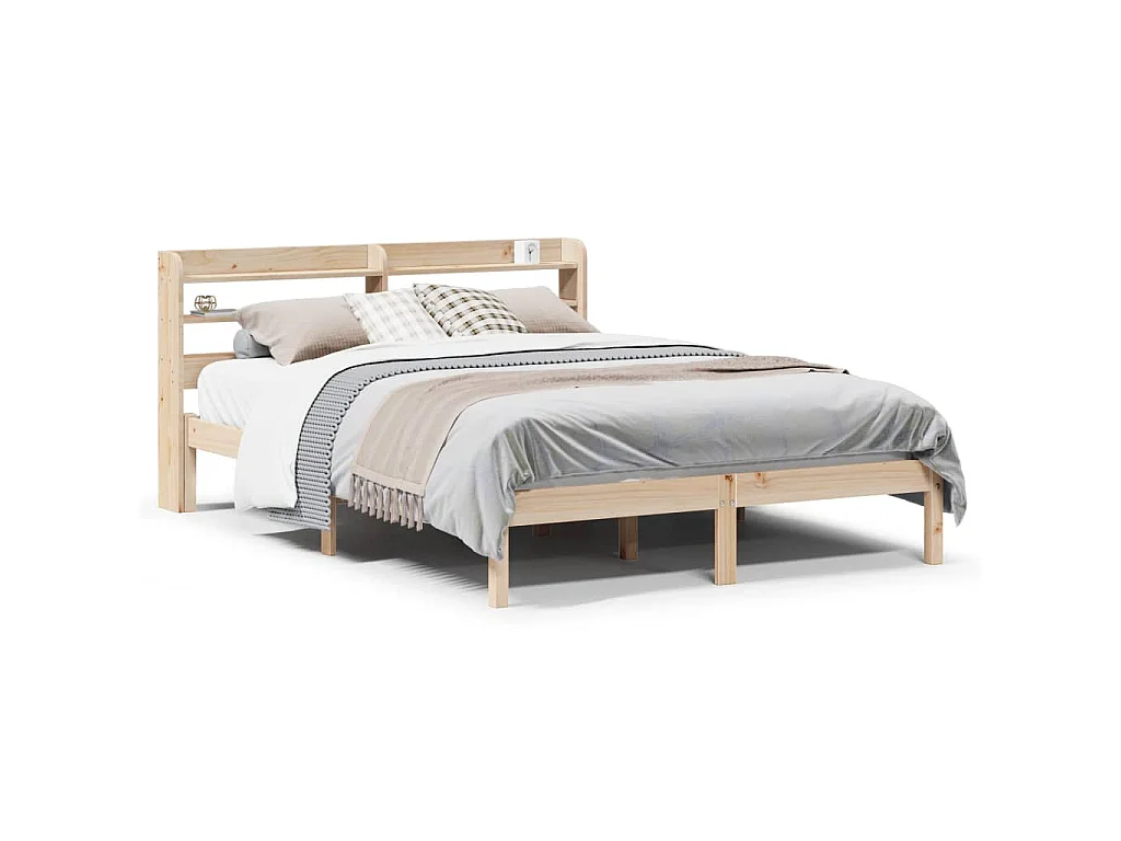 Bedframe zonder matras massief grenenhout 150x200 cm