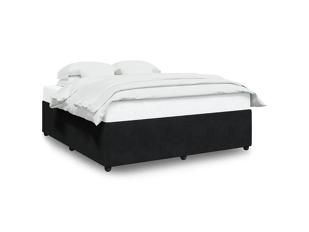 Bedframe zonder matras 180x200 cm fluweel zwart