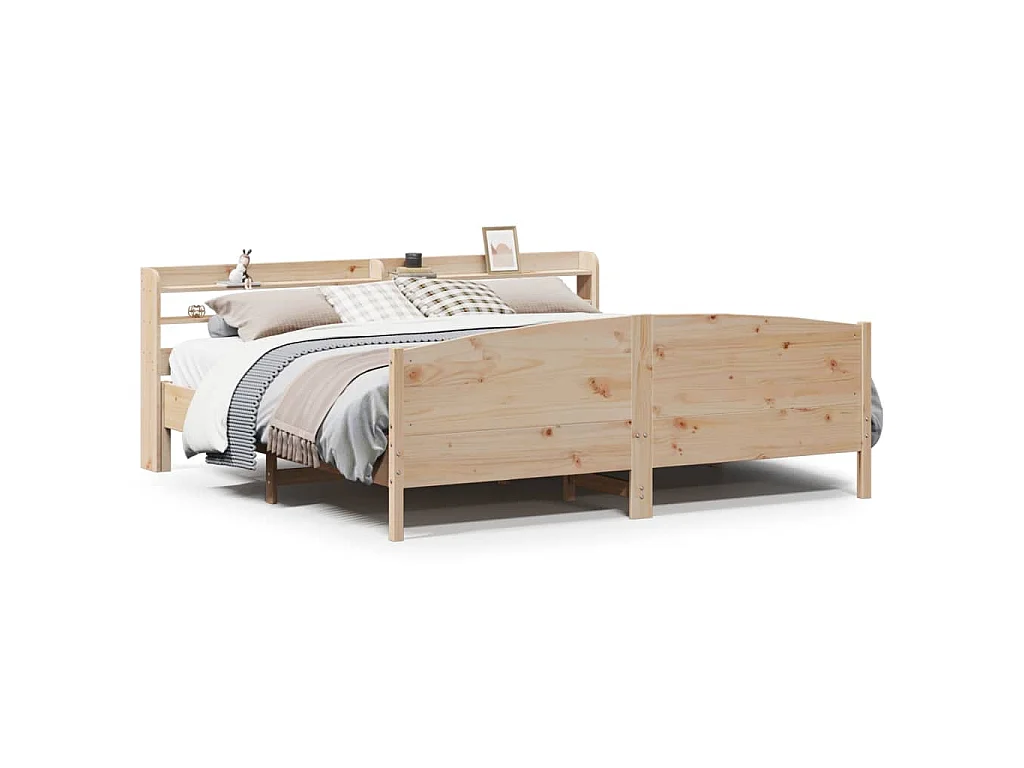 Bedframe zonder matras massief grenenhout 180x200 cm