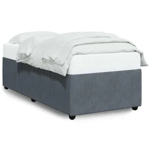 Bedframe zonder matras 80×200 cm fluweel donkergrijs Bedframe zonder matras 80×200 cm fluweel donkergrijs