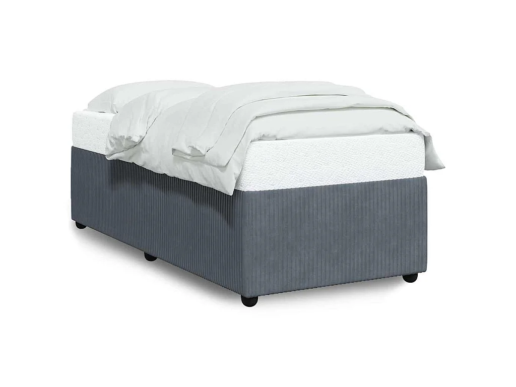 Bedframe zonder matras 80x200 cm fluweel donkergrijs