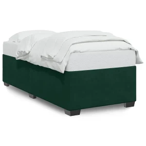 Bedframe zonder matras 100×200 cm fluweel donkergroen Bedframe zonder matras 100×200 cm fluweel donkergroen