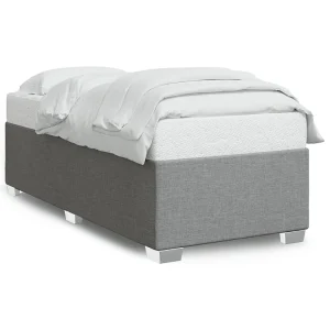 Bedframe zonder matras 90×190 cm stof lichtgrijs Bedframe zonder matras 90×190 cm stof lichtgrijs
