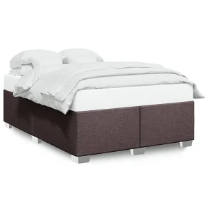 Bedframe zonder matras stof donkerbruin 140×190 cm Bedframe zonder matras stof donkerbruin 140×190 cm