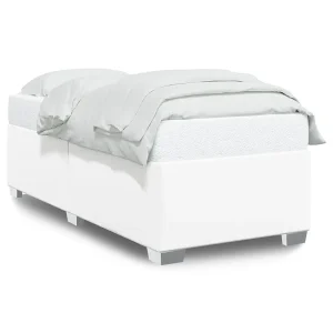 Bedframe kunstleer wit 80×200 cm Bedframe kunstleer wit 80×200 cm