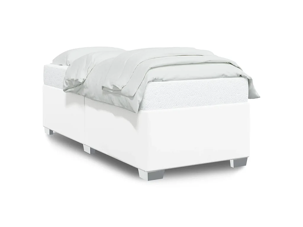 Bedframe kunstleer wit 80x200 cm