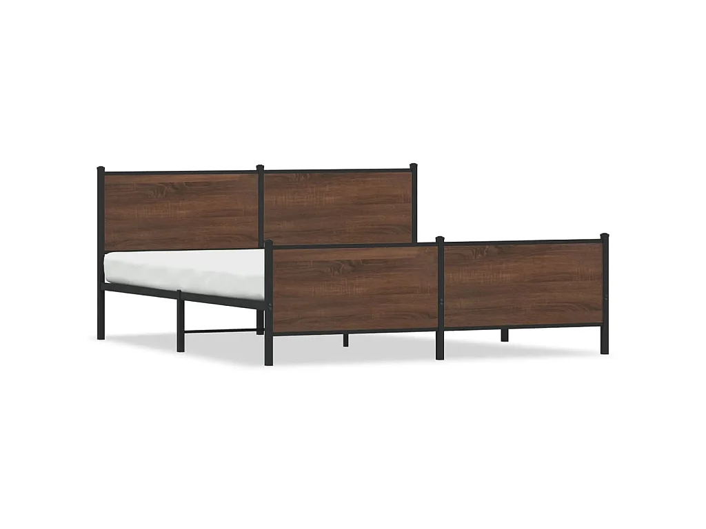 Bedframe zonder matras metaal bruin eikenkleur 180x200 cm