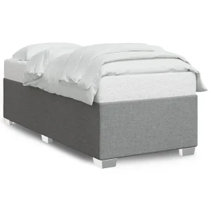 Bedframe zonder matras 90×200 cm stof lichtgrijs Bedframe zonder matras 90×200 cm stof lichtgrijs