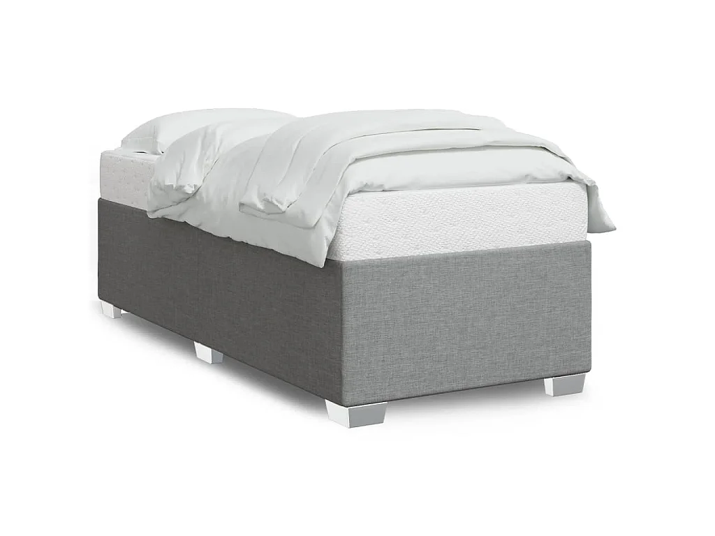 Bedframe zonder matras 90x200 cm stof lichtgrijs
