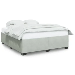 Bedframe zonder matras 180×200 cm fluweel lichtgrijs