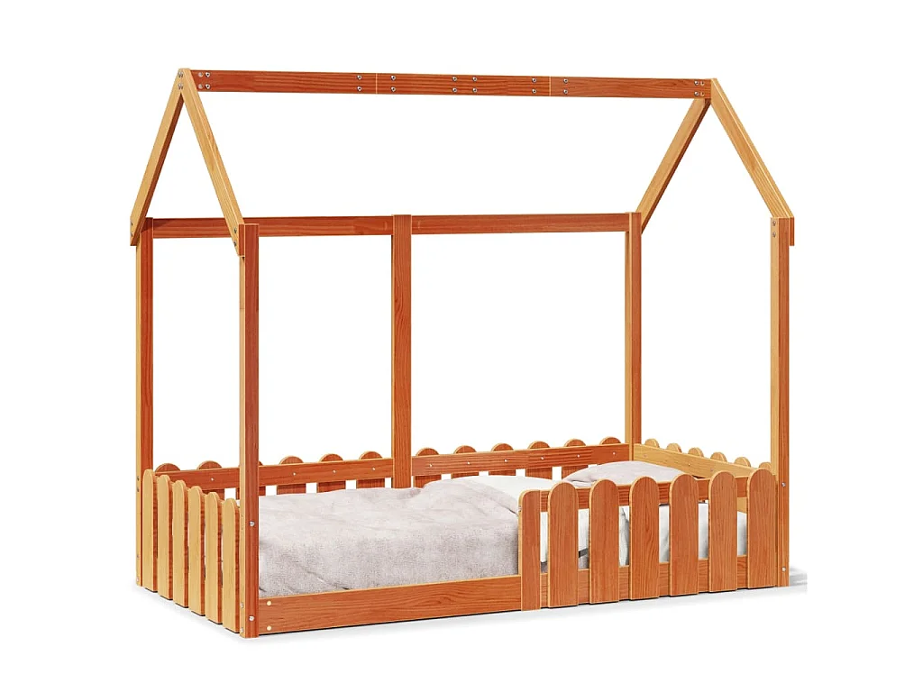 Bedhuis wasbruin massief grenenhout 80x160 cm