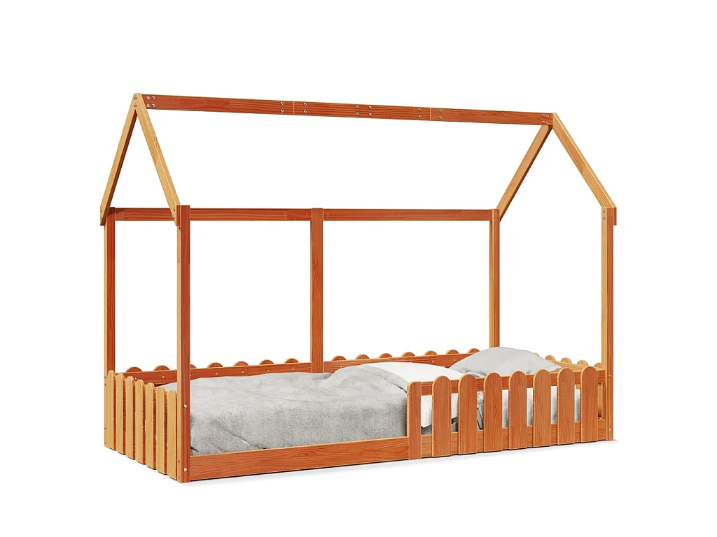 Bedhuis wasbruin massief grenenhout 90x200 cm