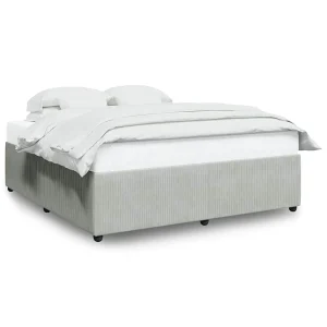 Bedframe zonder matras 180×200 cm fluweel lichtgrijs
