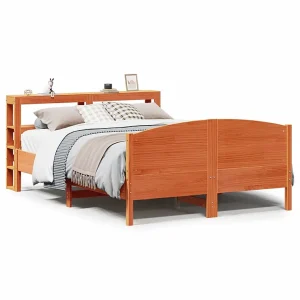 Bedframe zonder matras massief grenenhout wasbruin 120×200 cm Bedframe zonder matras massief grenenhout wasbruin 120×200 cm
