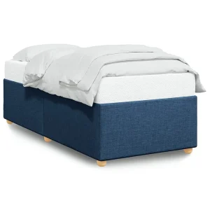 Bedframe zonder matras 90×200 cm stof blauw Bedframe zonder matras 90×200 cm stof blauw